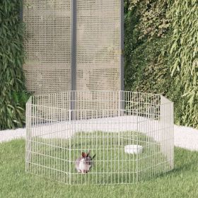 Animal Enclosure Silver Galvanized iron Adjustable size