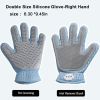 2-in-1 Pet Grooming Glove ��� Double-Sided Deshedding & Massage Brush for Cats/Dogs, Removes Loose Hair from Fur & Furniture