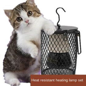 Cage for dogs and cats hanging insulated lights; ceramic heating lamp set; suitable for parrots; tortoises; reptiles; lizards; kittens and dogs; (Color: 75W light set)